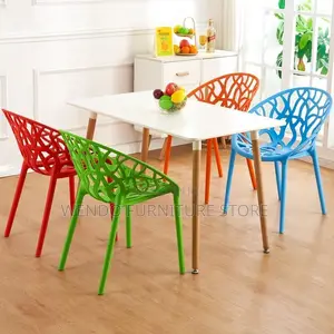 Dining Chairs; Garden Plastic Stackable Outdoor Chair