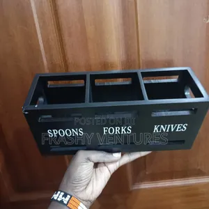 3 Compartment Wooden Eco Friendly Cutlery Holder