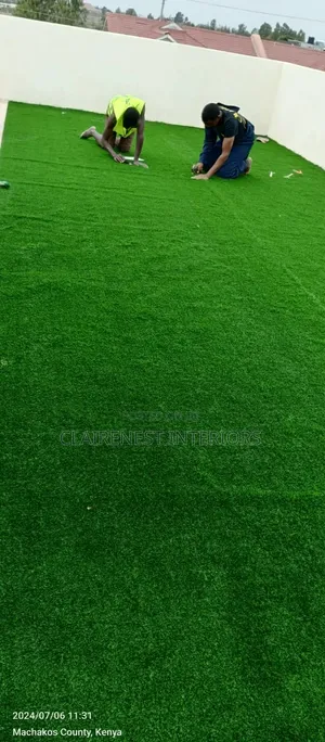 Completely Mud Free, Rooftop Well Installed Artificial Green Grass
