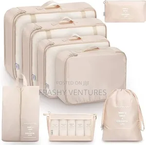 Travel Organizer Bag Set 8pcs Beige