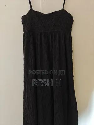 Mango Black Textured Long Dress, Gown - Clearance Sale