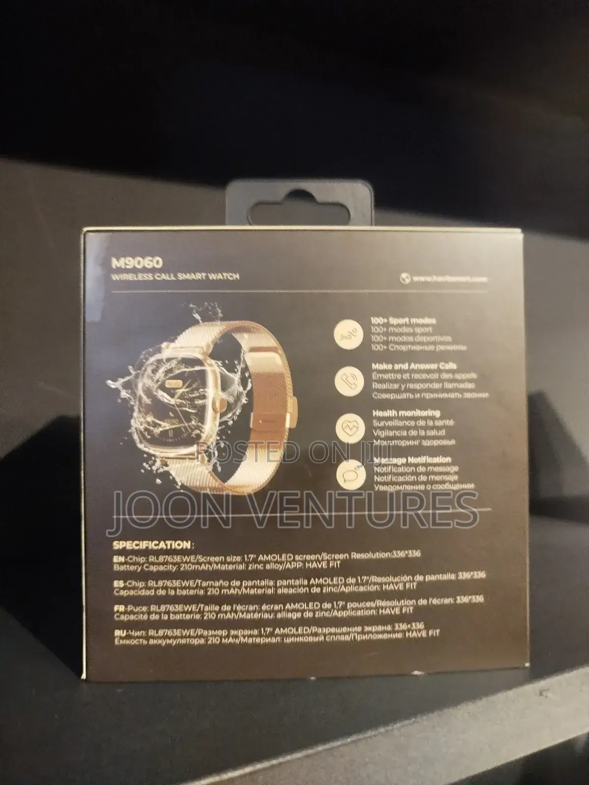 Sugarcube M9060 Smart Watch With Metallic Strap