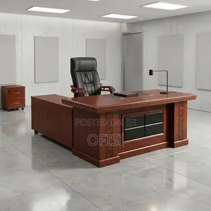Office Desk; 1.6m L-Shaped Desk With Side Cabinet