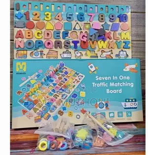 8-in-1 Montessori Wooden Puzzle Board
