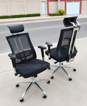 Executive Ergonomic High-Back Mesh Office Chair With Headrest