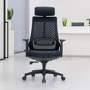 Executive Ergonomic High-Back Mesh Office Chair With Headrest