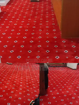 Executive Dotted Red Wall to Wall Floor Carpets