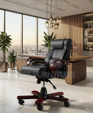 Office Chairs; Modern Bliss Leather Office Boss Chair With High Back