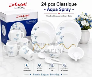 24-Piece Classique Glass Dinner Set.