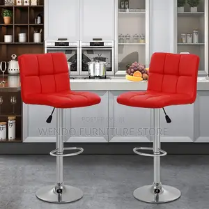 Barstools; Red Reclining Home Office Barstool Seats
