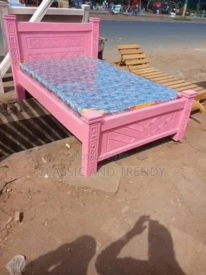 Pink Wooden Bed 4x6