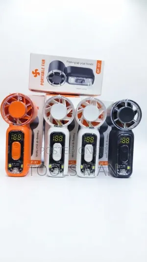 DF-97 Portable Rechargeable Mini Fan With LED Light and Display.