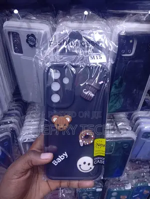 Black TPU Silicone Case Features a 3D Teddy Bear