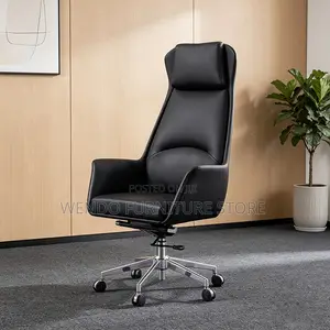 Office Chairs; High Back Leather Executive Office Chair With Stability