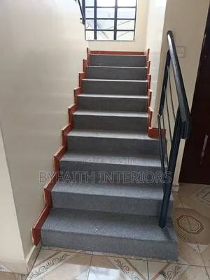 Light Grey Staircase Wall to Wall Carpet