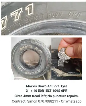 Used 4x4 Maxxis Tyre for Sale