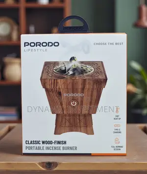 Porodo Classic Wooden Portable Incense Burner for Home, Office, Car