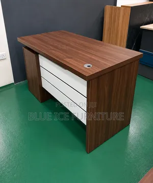 Brown Wooden Office Table With Drawer