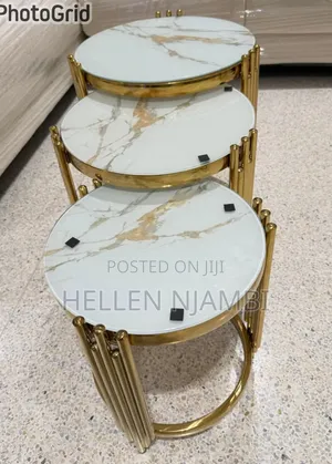 3 in 1 Executive Pure Marble Table