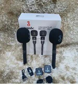 CandC Dual Clip-on Wireless Microphone for Interviews Podcasts