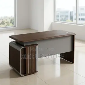 Office Desk; 1.4m Clerical Office Desk With Integrated Cable Port