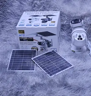 Dual Lens Outdoor Security Camera Ubox PTZ Rotation Solar Charging