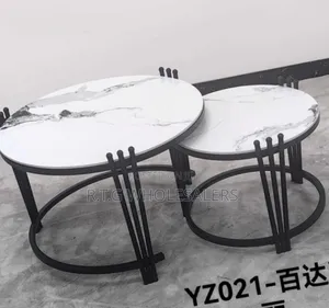 Executive Marble Coffee Table Set – 2-in-1 Design