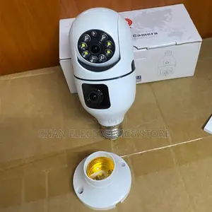 IP67 Dual Lens 360° Panoramic V380 Pro Dual Lens PTZ Bulb Cam
