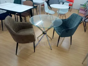 Modern Round Table and Dining Chairs