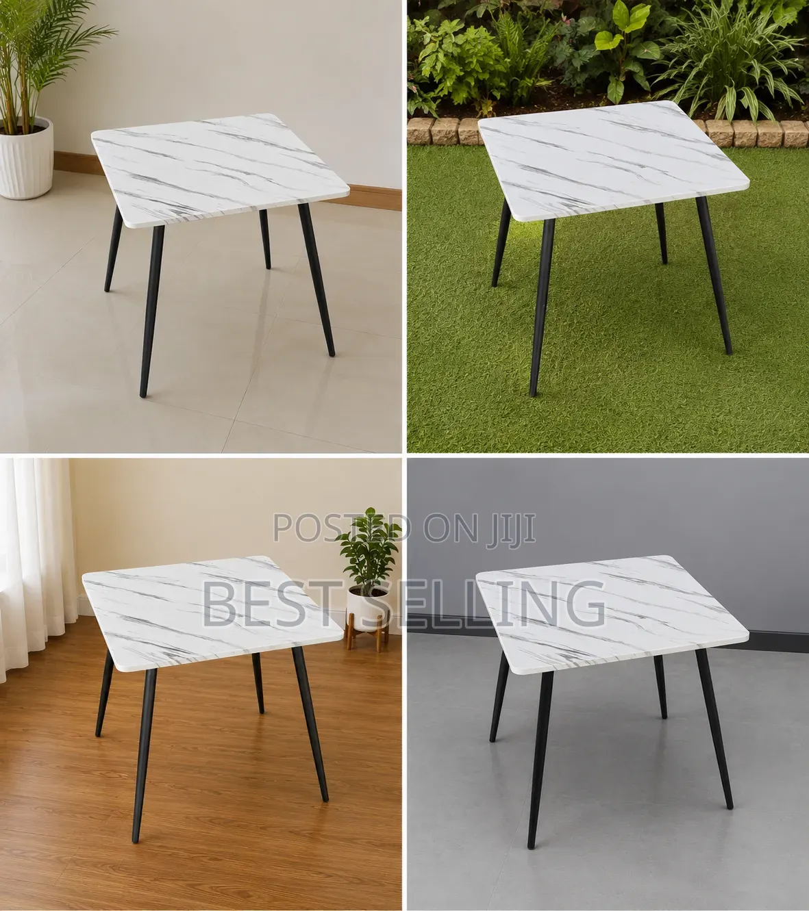 Wooden Top Square Dining Table