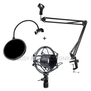 Microphone Boom Arm Stand / Shock Mount / Filter / Clip /
