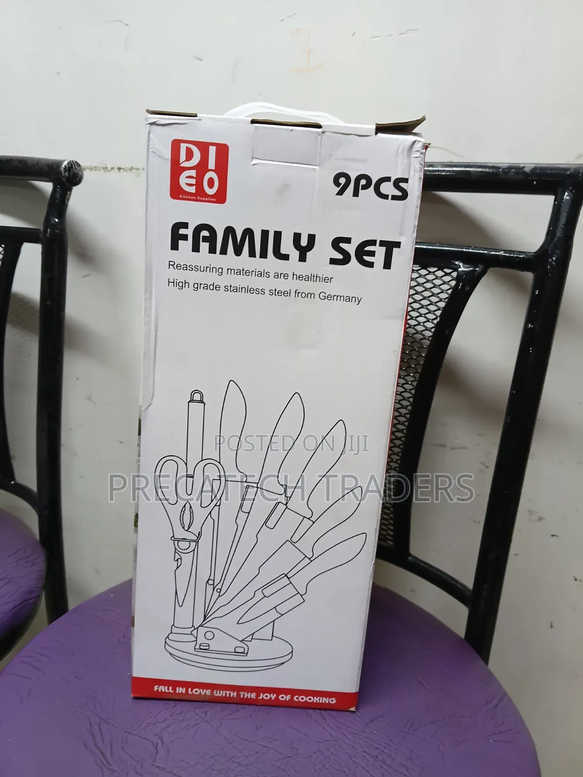 Luxury Marble Handle Knife Set – 9 Pieces