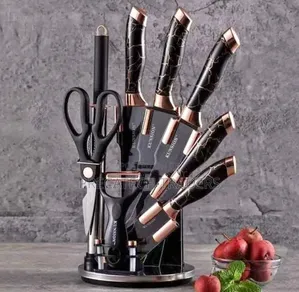 Luxury Marble Handle Knife Set – 9 Pieces