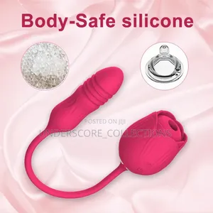 Rose Sucker for Clitorial Stimulation With Attached Dildo