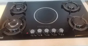 Bolesi Glass Gas Hob 4 Gas + 1 Infrared Electric
