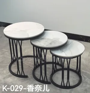 3 in 1 Executive Pure Marble Top Stone Nesting Coffee Table
