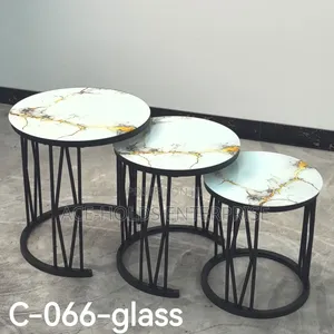 3 in 1 Executive (Glass Effect) Coffee Table - Nesting