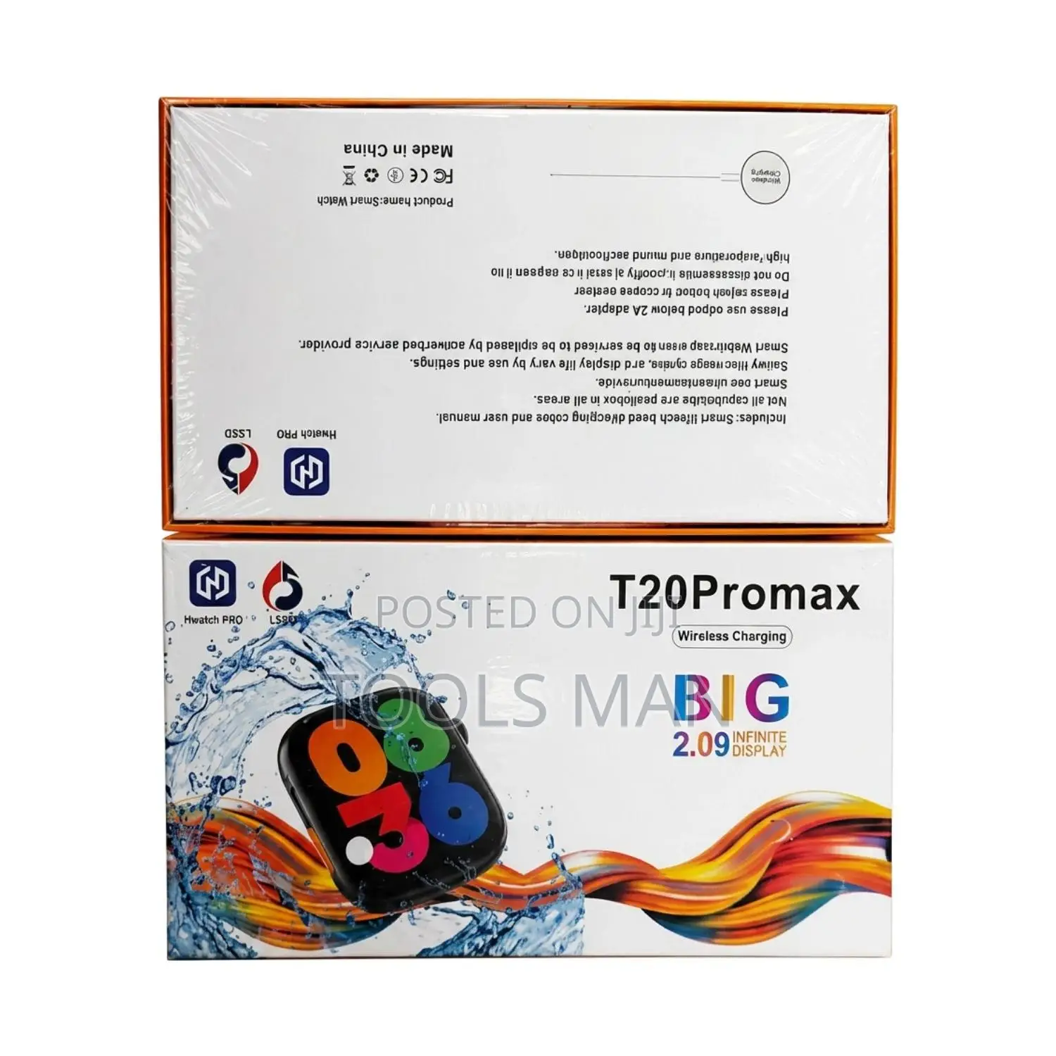 T20 Pro Max Smart Watch 2.09 Infinite Display Wireless Charging