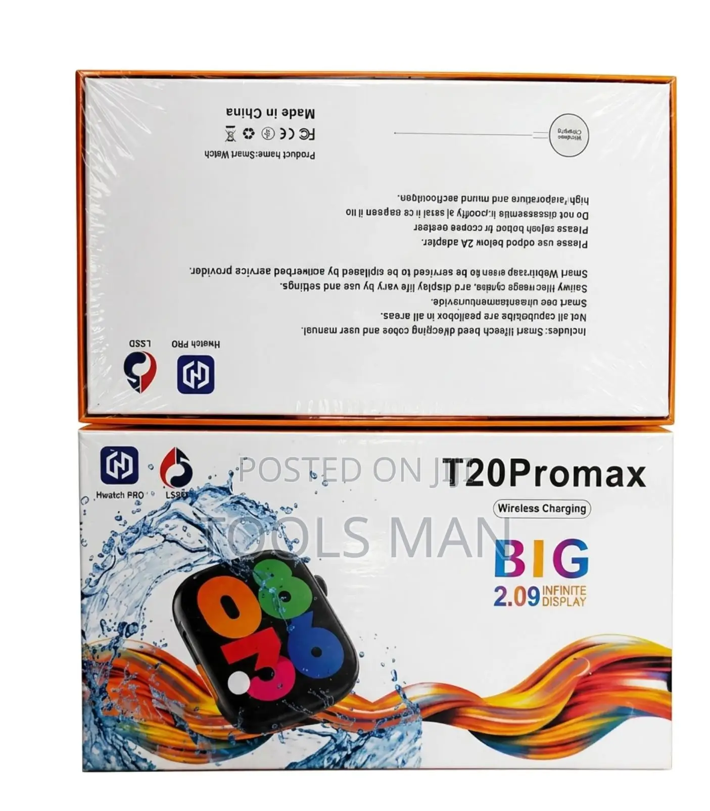 T20 Pro Max Smart Watch 2.09 Infinite Display Wireless Charging