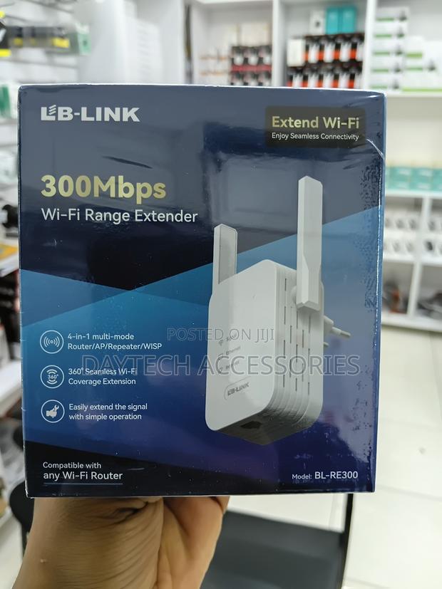 This Is an LB-LINK 300Mbps Wi-Fi Range Extender Model BL-RE300. - thumbnail 2