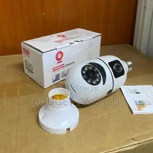 V380 Pro WiFi PTZ Bulb Camera – Dual Lens Indoor Home Security