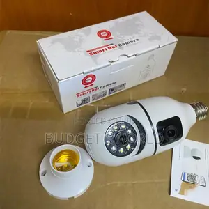 V380 Pro Dual Lens Wireless Bulb Camera – 360° Smart CCTV