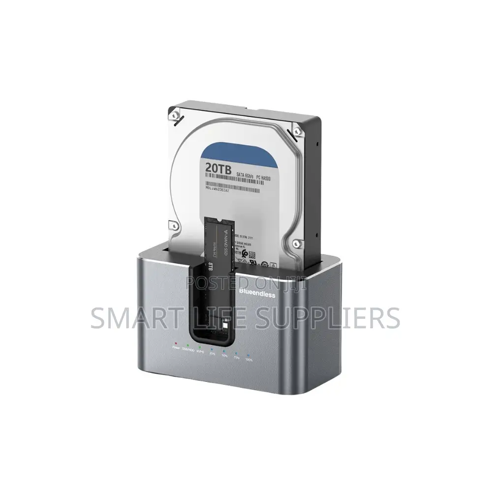 Dual Bay NVME 10Gps / SATA 2.5/3.5 Inch 6Gbps Docking