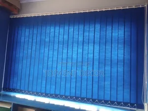 Blue Non Fade Vertical Office Blinds