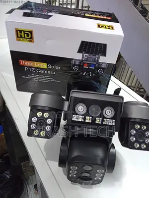4G Triple Lens Solar Security Camera Homes Construction Sites