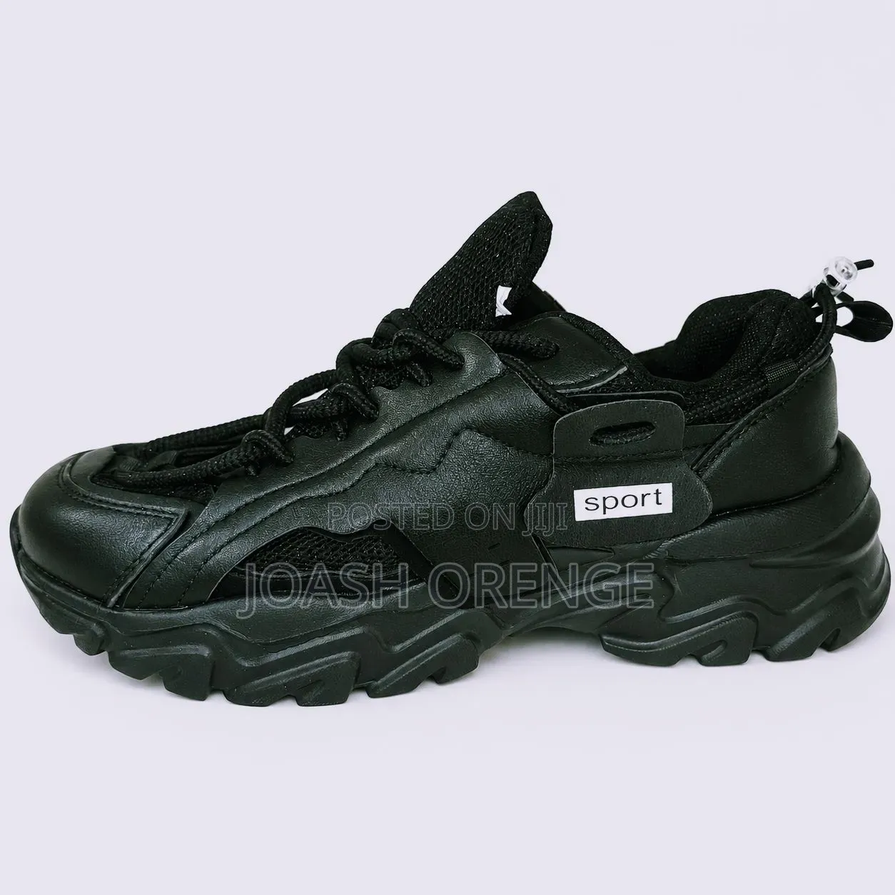 Black Platform Chunky Sneakers