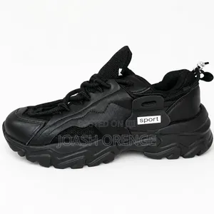 Black Platform Chunky Sneakers