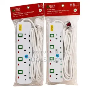 High Astra 4-Way Extension Socket Cable 5 Metres 2500W