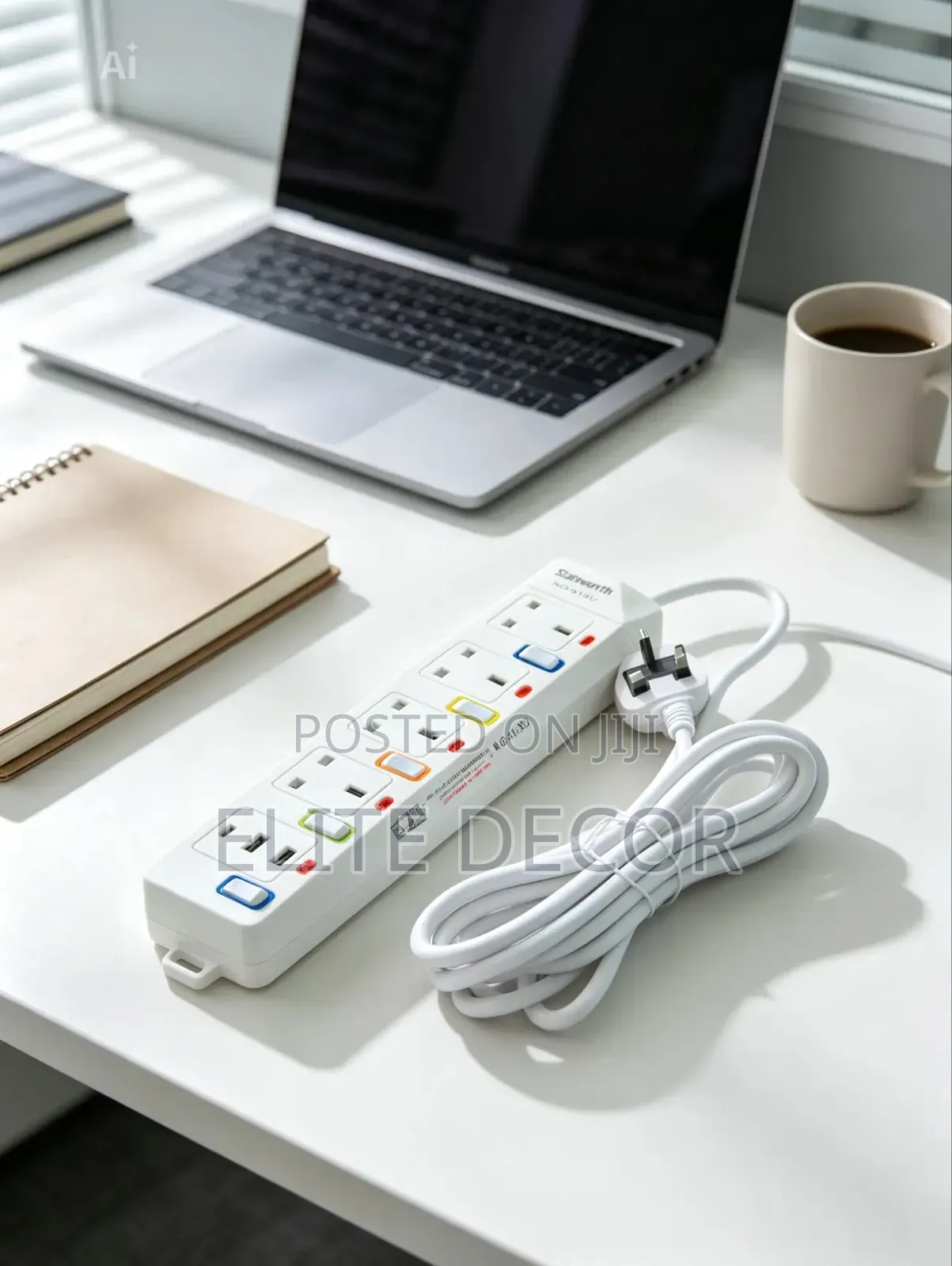 5-Way Extension Cable 5M With USB Ports – Multi Socket Power Extension