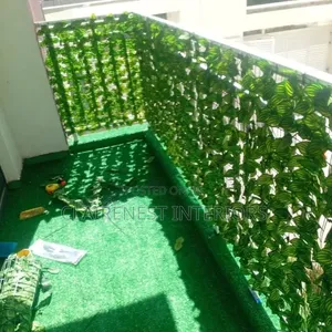 Light Green 1m Height Artificial Balcony Privacy Fence
